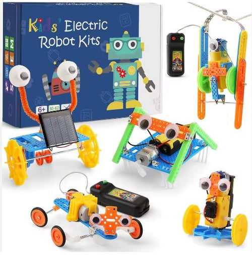 5-in-1 Electric Robot Building Kit for Kids – STEM DIY Learning Set