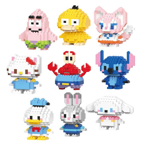Mini Anime Character-Building Block Set – Collectible DIY Construction Toys
