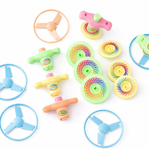 Light-Up Spinning Top Toy with Launcher – Colorful Easter Basket Stuffer for Kids