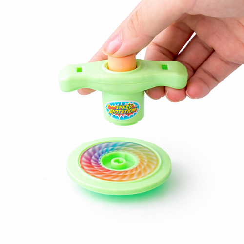 Light-Up Spinning Top Toy with Launcher – Colorful Easter Basket Stuffer for Kids