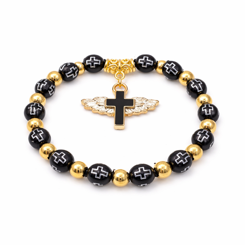 Colorful Cross Charm Bracelet – Christian Faith Bracelet Gift for Kids, Easter, Baptism or First Communion