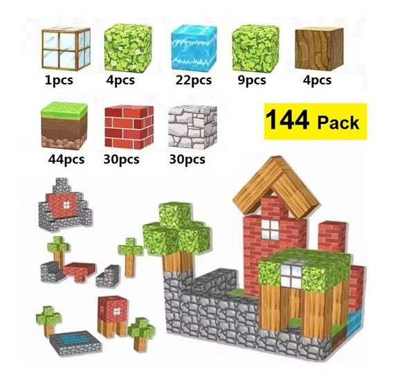 144-Piece Modular Building Block Set – Build Bigger, Brighter, and Sma ...