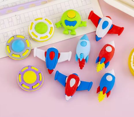 Space Erasers – Rocket & Alien Eraser Set (Random Designs) Only $.55/EA
