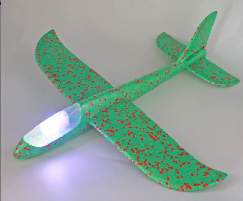 Light-Up Foam Glider Plane – LED Throwing Airplane Toy