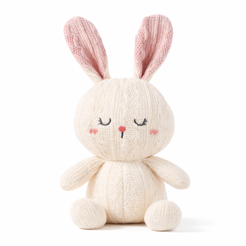 Soft Knitted Animal Plush Toy – 8" Bunny, Elephant, Pig & Koala Stuffed Animal for Kids Easter Basket or Baby Gift