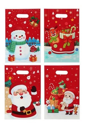 Christmas Treat Bags – Santa & Snowman Holiday Gift Bags (Assorted Designs) $.99/EA