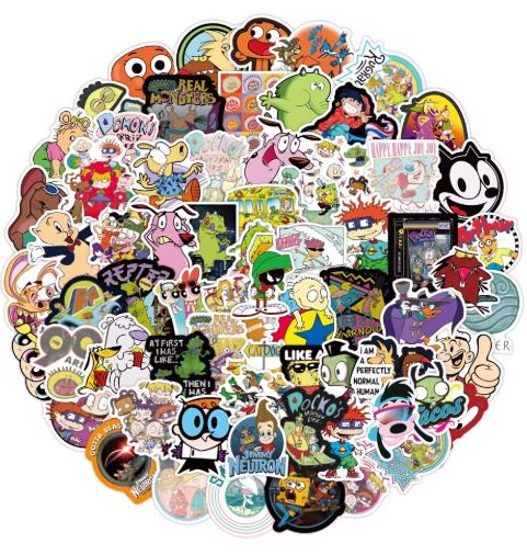 Classic 80’s Cartoon Sticker Pack – 4 for $1 Retro Fun!