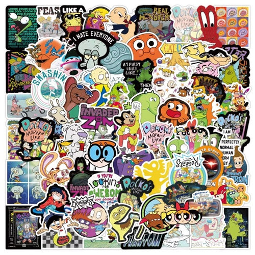 Classic 80’s Cartoon Sticker Pack – 4 for $1 Retro Fun!