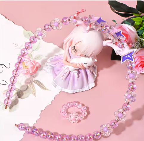 DIY Bead Jewelry Kit – Unicorn, Mermaid, Butterfly & Bunny Shaped Bead Sets for Kids
