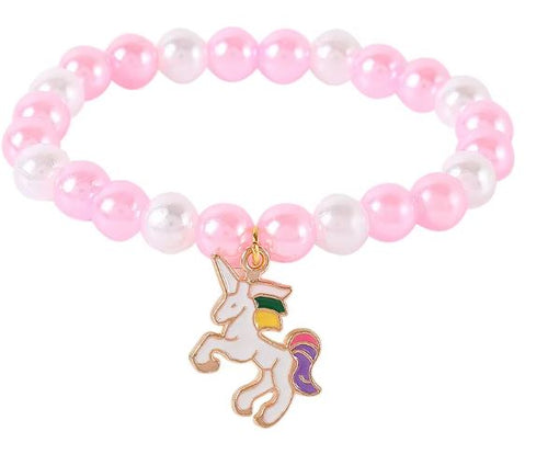 Unicorn & Rainbow Beaded Bracelets – Magical Charm Jewelry for Kids- $.99/EA!