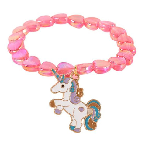 Unicorn & Rainbow Beaded Bracelets – Magical Charm Jewelry for Kids- $.99/EA!