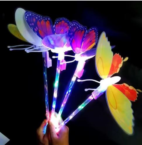 LED Light-Up Butterfly Wand – Glow Wand Toy for Kids
