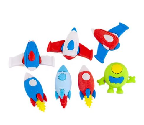 Space Erasers – Rocket & Alien Eraser Set (Random Designs) Only $.55/EA