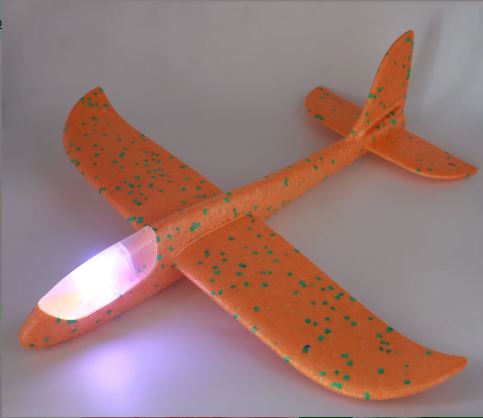 Light-Up Foam Glider Plane – LED Throwing Airplane Toy