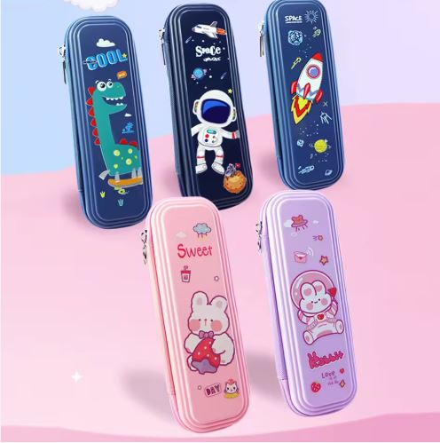 Cute Character Pencil Cases – Space, Dino & Sweet Animal Designs