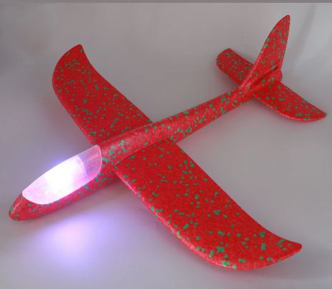 Light-Up Foam Glider Plane – LED Throwing Airplane Toy