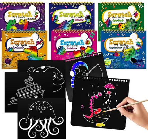 Scratch Art Kits – Rainbow, Space & Animal Designs ($4.99 each)