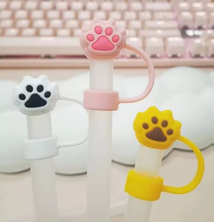 Assorted Straw Toppers – Cute Reusable Silicone Straw Charms (Random Design) $.89/EA